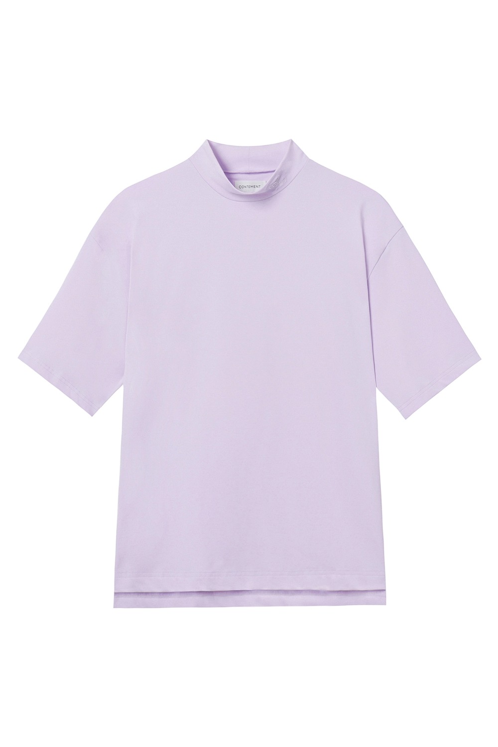 소프트 컬러 하프 모크 넥 티셔츠 (라이트 바이올렛) - 리치즈 RICHEZ